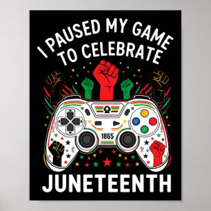 Juneteenth-Shirt für Jungen Männer Kinder Gaming J Poster