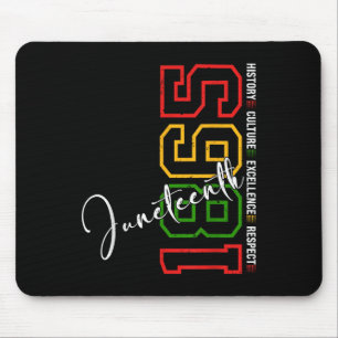Juneteenth-Shirts Frauen Männer Afroamerikanisch J Mousepad