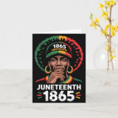 Juneteenth-Shirts schwarzer Stolz Afro Männer Frau Karte (Gelbe Blume)