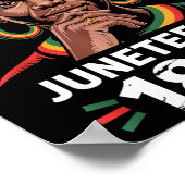 Juneteenth-Shirts schwarzer Stolz Afro Männer Frau Poster (Ecke)