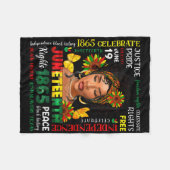Juneteenth-Shirts zum Feiern der schwarzen Freihei Fleecedecke (Vorderseite (Horizontal))