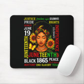 Juneteenth-Shirts zum Feiern der schwarzen Freihei Mousepad (Mit Mouse)