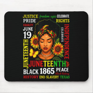 Juneteenth-Shirts zum Feiern der schwarzen Freihei Mousepad