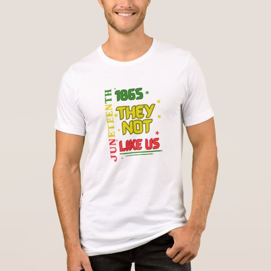 Juneteenth Sie mögen uns nicht Tri-Blend Shirt (Vorderseite)