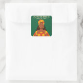 Juneteenth Square Aufkleber (Tasche)