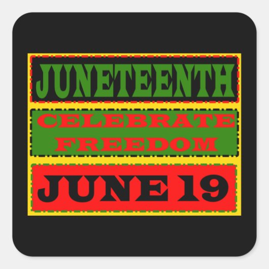 Juneteenth Sticker (Vorderseite)
