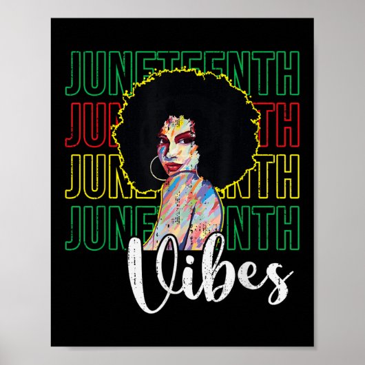 Juneteenth Stimmung Freiheit - 19. Juni 1865 Afrik Poster (Vorne)