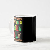 Juneteenth Stimmung Melanin schwarzes Mädchen Männ Kaffeetasse (Vorderseite Links)