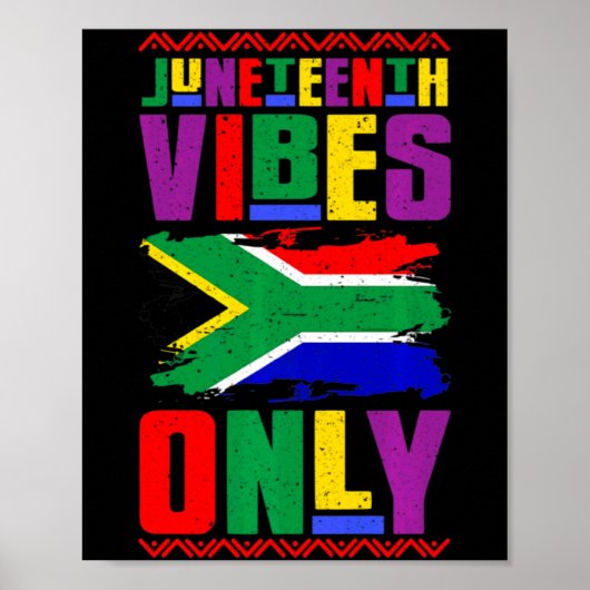 Juneteenth Stimmung seit 1865 afroamerikanisch bla Poster (Vorne)