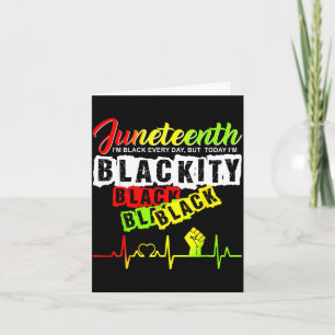 Juneteenth Stolz blackity schwarz lustiger Herzsch Karte
