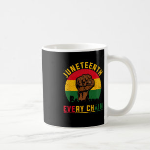 Juneteenth T-Shirt Herren Weiß, jede Kette sprengt Kaffeetasse