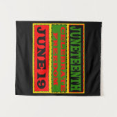 Juneteenth Tapestry Wandteppich (Vorderseite (Horizontal))