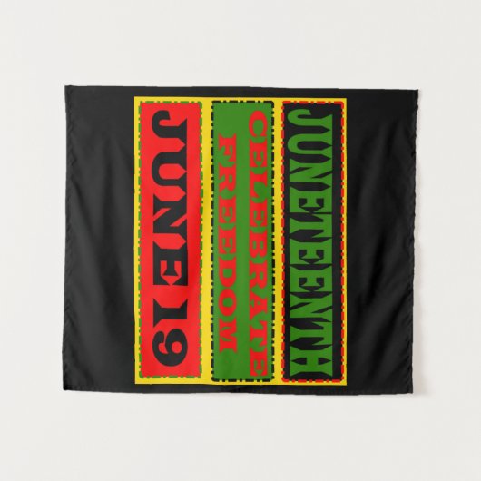Juneteenth Tapestry Wandteppich (Vorderseite (Horizontal))