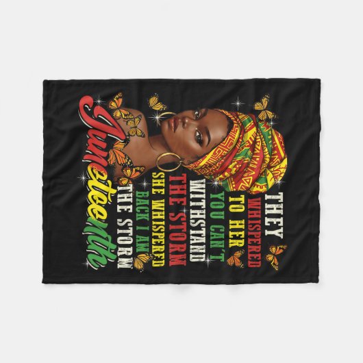 Juneteenth They Whispered To Her You Cannot Withst Fleecedecke (Vorderseite (Horizontal))