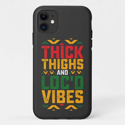 Juneteenth Thick Locd Vibes African American Case-Mate iPhone Hülle (Rückseite)