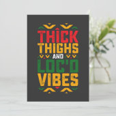 Juneteenth Thick Locd Vibes African American Einladung (Stehend Vorderseite)