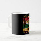 Juneteenth Thick Locd Vibes African American Kaffeetasse (Vorderseite Links)