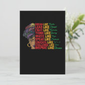 Juneteenth Traum führender Kampf wie schwarze Frei Einladung (Stehend Vorderseite)