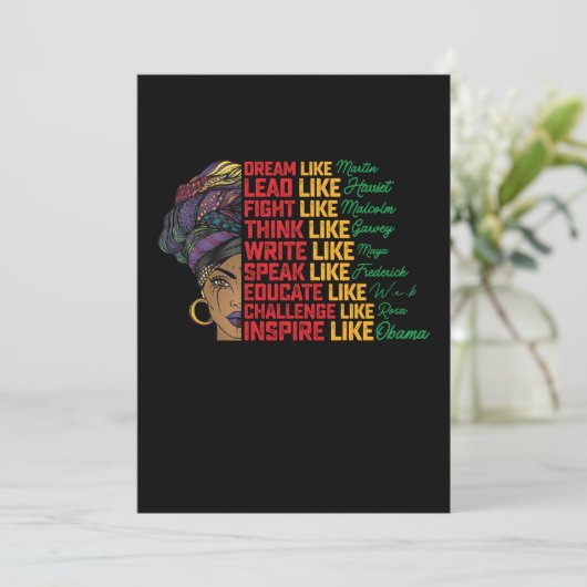 Juneteenth Traum führender Kampf wie schwarze Frei Einladung (Stehend Vorderseite)