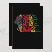 Juneteenth Traum führender Kampf wie schwarze Frei Einladung (Vorne/Hinten)