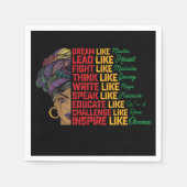 Juneteenth Traum führender Kampf wie schwarze Frei Serviette (Vorderseite)