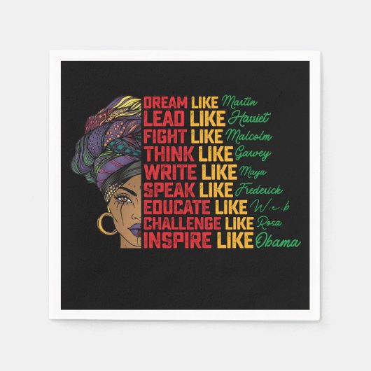 Juneteenth Traum führender Kampf wie schwarze Frei Serviette (Vorderseite)