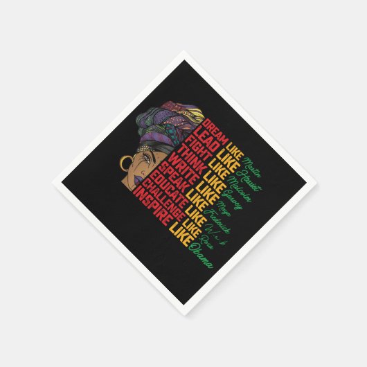 Juneteenth Traum führender Kampf wie schwarze Frei Serviette (Ecke)