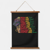 Juneteenth Traum führender Kampf wie schwarze Frei Wandteppich Mit Holzrahmen (Vorderseite)