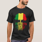 Juneteenth Tree African Root Afro Proud Black June T-Shirt (Vorderseite)