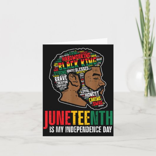 Juneteenth Unabhängigkeitstag Afrikanischer Schwar Karte (Vorderseite)