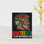 Juneteenth Unabhängigkeitstag Afrikanischer Schwar Karte (Gelbe Blume)