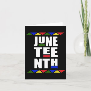 Juneteenth Unabhängigkeitstag Retro-Feier  Karte