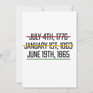 Juneteenth Unabhängigkeitstag Schwarze Geschichte  Einladung