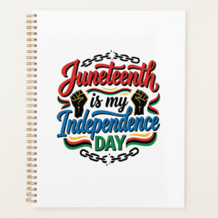 Juneteenth Unabhängigkeitstag Vintage-Shirt-Design Planer