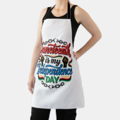 Juneteenth Unabhängigkeitstag Vintage-Shirt-Design Schürze (InSitu)