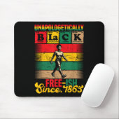 Juneteenth Unapologetisch Vintage seit 1865 Männer Mousepad (Mit Mouse)