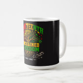 Juneteenth Unchained Freedom Heritage Baum Kaffeetasse (VorderseiteRechts)