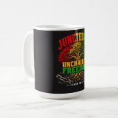 Juneteenth Unchained Freedom Heritage Baum Kaffeetasse (Vorderseite Links)