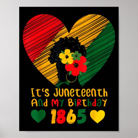 Juneteenth und Geburtstag Afrika amerikanisch schw Poster (Vorne)