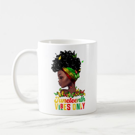Juneteenth Vibes Coffee Tasse (Links)