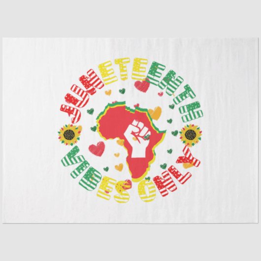 Juneteenth Vibes feiert nur Freiheit! Seidenpapier (Vorderseite)