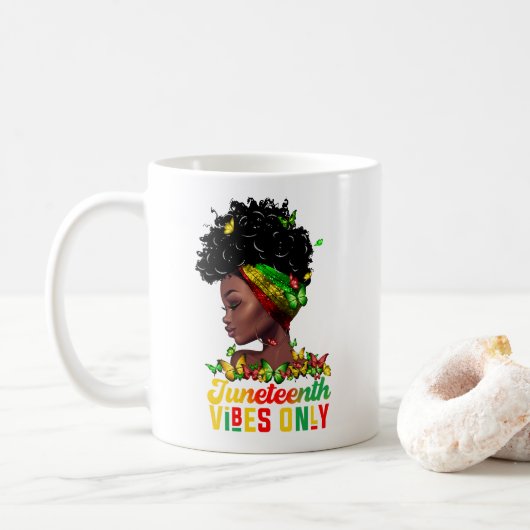 Juneteenth Vibes Kaffeetasse (Mit Donut)