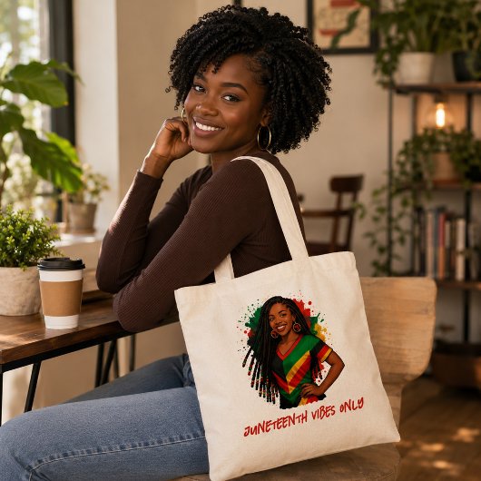Juneteenth Vibes Nur afrozentrische Feier Tragetasche