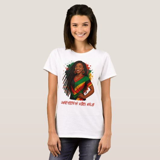 Juneteenth Vibes Only T-Shirt (Vorne ganz)