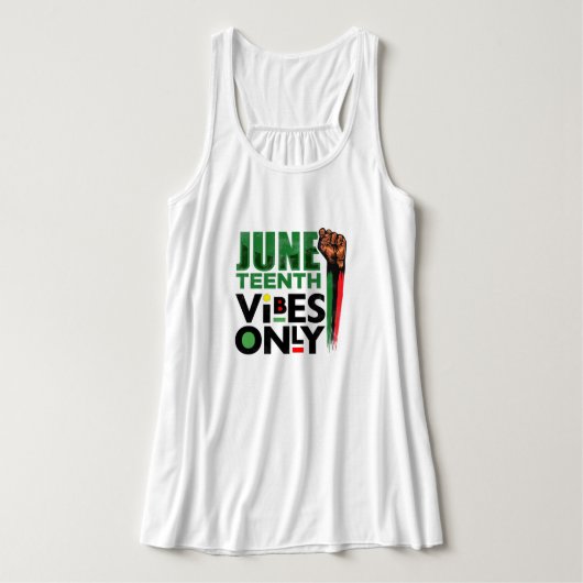 Juneteenth Vibes Only Tank Top (Design Vorderseite)