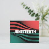 Juneteenth Wavy Stripes Design Feiertagskarte (Stehend Vorderseite)