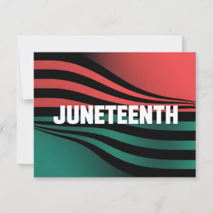 Juneteenth Wavy Stripes Design Feiertagskarte