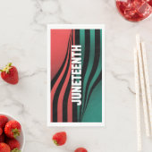 Juneteenth Wavy Stripes Design Serviette (Beispiel)