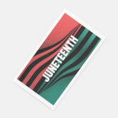 Juneteenth Wavy Stripes Design Serviette (Ecke)