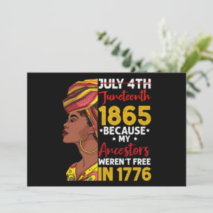 Juneteenth, weil meine Vorfahren 1776 nicht frei w Einladung
